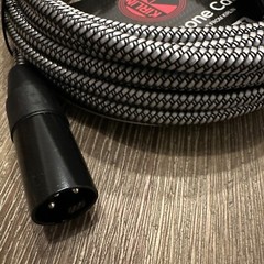 XLR Microphone Cable – Woven Charcoal Gray 20ft Kirlin Male to Female-20AWG New