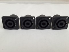 4X Neutrik NL4MP 4 Pole Speakon Connector Chassis Panel Mount Speaker Terminal