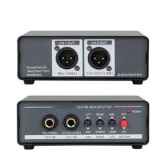 Active DI Box Dual Channel Noise Isolator For Live Performances Easy To Use