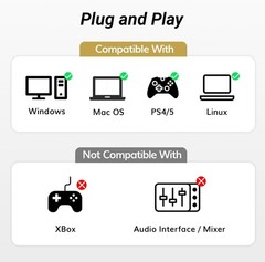Condenser Microphone 192kHz/24Bit for Podcast Recording, PC Computer Gaming Stre