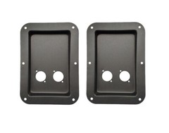 2 Pcs Large Blank Metal Speaker Jack Plates Dual SpeakOn NL8MPR, NL4MPR For JBL