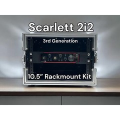 Focusrite Scarlett 2i2 3rd Gen 10.5 inch Rack Mount Kit; Elastic Bands, Strap