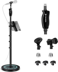 Microphone Stand Floor Adjustable – Mic Stand Universal with 7.12 lbs Weighted