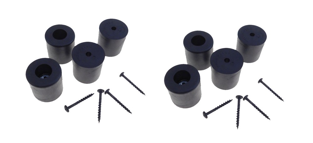 (8 PACK) PENN ELCOM 9145 Amp / Case / Cabinet Rubber Foot Bumper 1-1/2″ X 1-1/2″