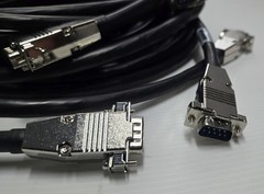 Lot of 5 Connectronics Pro Metal Shell D-Sub 9 Pin Male to 9 Pin Male Cable 10ft