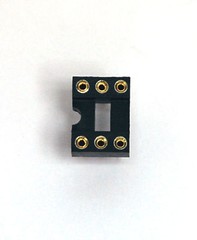 200pc DIP IC Socket 2x3P 2×3 6P Screw Machine Round hole 2.54×7.62mm 0.1″x0.3″