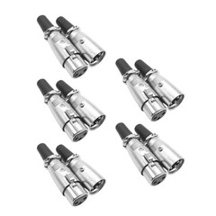 10x/Set XLR 3-Pin Female Male Audio Mic Microphone Adapter Cable Connector Plug