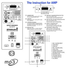 15″ Powered Active PA Speaker TWS Stage KTV Karaoke Audio Bluetooth DJs Speaker