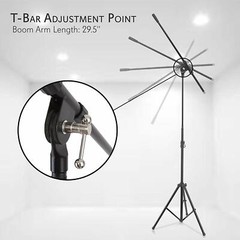 Pyle – PMKS56 – Heavy-Duty Tripod Microphone Mic Stand Height & Boom Adjustable