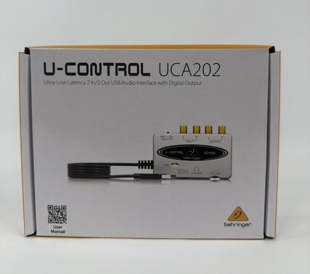 Behringer UCA202 Ultra-Low Latency 2-In/2 Out USB/Audio Interface W/Digital Outp