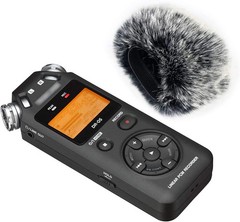 DR05X Windscreen Muff and Foam with Tascam DR-05X DR-05 Mic Recorders, DR05X