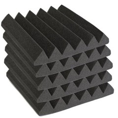 4 pack Acoustic Foam Tiles 2 x 12 x 12 (charcoal) * FREE SHIPPING