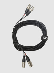 LASE 25 Ft Dual Microphone Cable w Genuine NEUTRIK NC3MXX 3Pin XLR M – NC3FXXX F