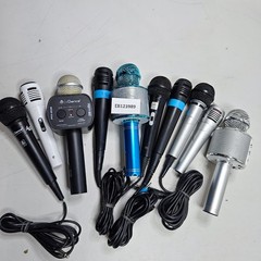 Lot of 10 Mixed Microphones – Untested, Various Models & Colors, Used