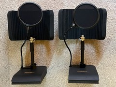 Two Auray RFDT-128 reflection + pop filters podcast audio recording neumann etc