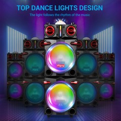 9000WDual 10″Subwoofer Bluetooth Speaker Heavy Bass Sound System DJ Party KaraoK