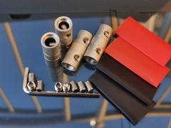 4 Guage Wire Splice Connectors 4 AWG Battery Cable 4Ga Butt Splice, Silver