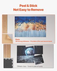 VEVOR 6 Pack Art Acoustic Panels 23.6 x 23.6 inch Self Adhesive for Home Pastel