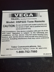Telex Vega DSP-223 Tone Remote Console Radio Base Station Controller DSP223