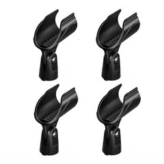Wireless Microphone Clip Clamp Holder for Shure Handheld Transmitters – 4 Pack