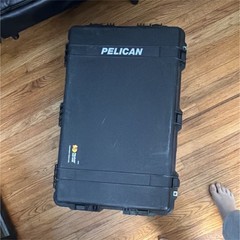 Pelican Black Plastic Hard Case with Carry Handle, Divider for Pro Audio Gear
