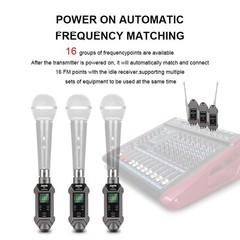 UHF Wireless XLR Transmitter & Receiver, Dynamic Microphone Adapter, 8 Hours …