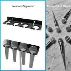 2026 Upgrade Multi Microphone Holder Mic Stand Storage Organizer for Handheld