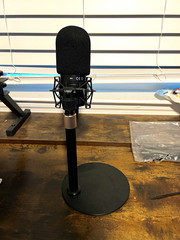 Audio-Technica AT2020 Condenser Mic w/ Windscreen, Shock Mount & Desk Stand