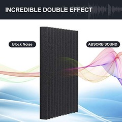 60 Pack Acoustic Panel Polyurethane Foam Sound Proof Acoustic Treatment 60pcs
