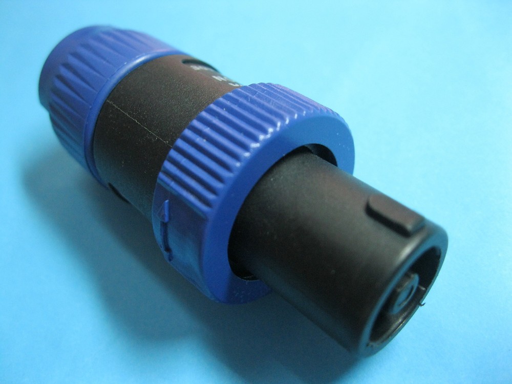 25 Pcs SPEAKON Compatible Audio Cable 4 Pole Male Connector Blue 5288