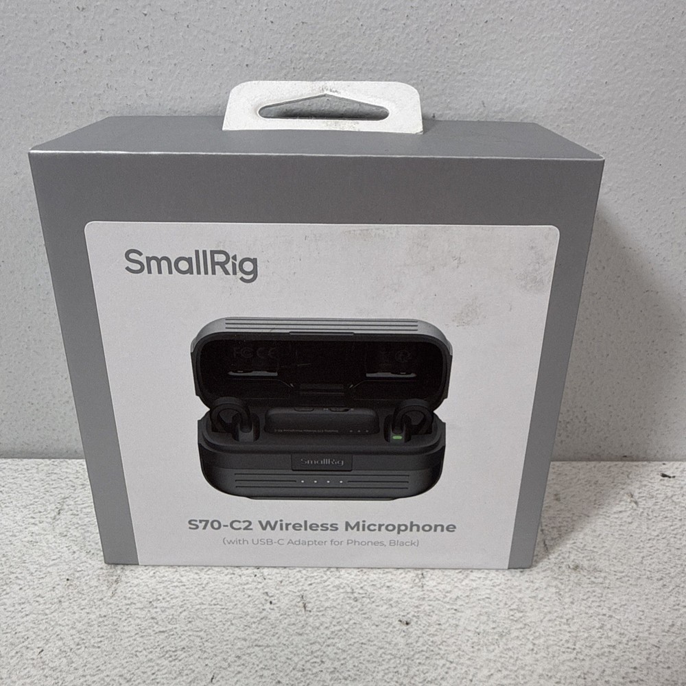 SmallRig S70-C2 Wireless Microphone w/ USB-C Adapter For Phones – Black
