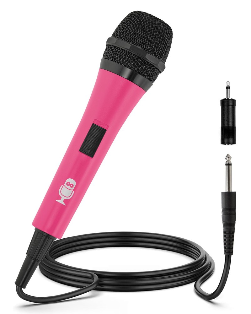 Wired Microphone for Karaoke, (Pink) – Unidirectional Dynamic Vocal Microphon…