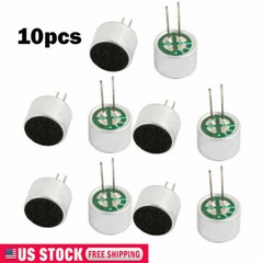 10X Electret Condenser Microphone Cylindrical High Sensitivity -30-44dB 9x7mm US
