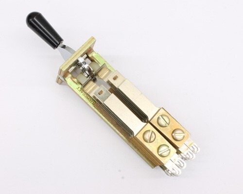 60012 Switchcraft 2-position Non-Locking Lever Switch with Black Knob Actuator
