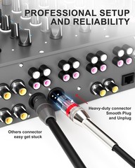 XLR Cables 6ft 2 Pack, XLR Microphone Mic Cable, Shielded Balanced 3-pin Male…