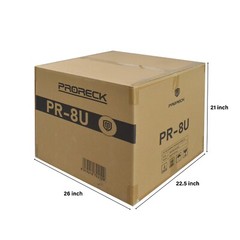 PRORECK 8U Rack Road Case 20″Depth with Slant Mixer Top Professional Flight Case
