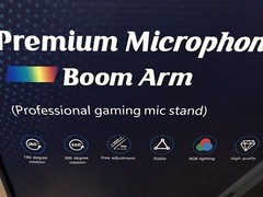 Boom Arm Premium Professional Mic Stand RGB Lighting 180 Degree Rotation NOB