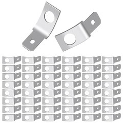 50 Pcs Quick Disconnect Spade Connectors, Non-Insulated, Solderless, 1/4″…