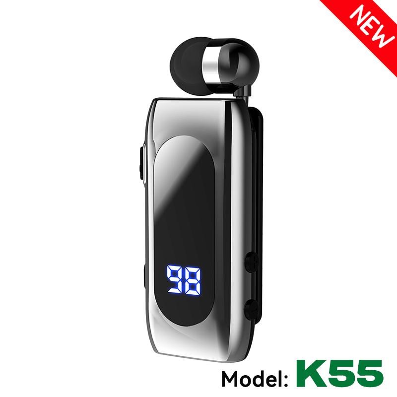 K55 Wireless Bluetooth 5.2 Lavalier Clip-On Business Earphone Noise Cancelling 2