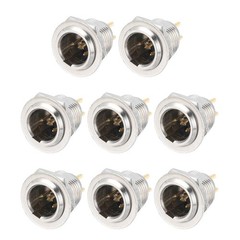 8PCS 5-Pin Male Mini XLR Connector TA4F Jack Adapter Plug Replacement Cable Ends