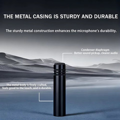 E614 Pro Drum Condenser Microphone with Windscreen & Clamp Mount