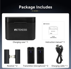 RETEKESS TG103 Portable Wireless Lavalier Microphone Set For Live Broadcasts