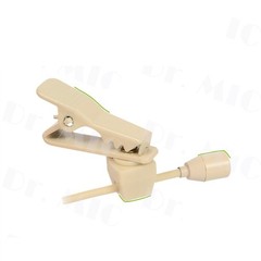Beige Lavalier Lapel Clip Microphone 3.5mm 3-Pin 4-Pin XLR For Shure Wireless