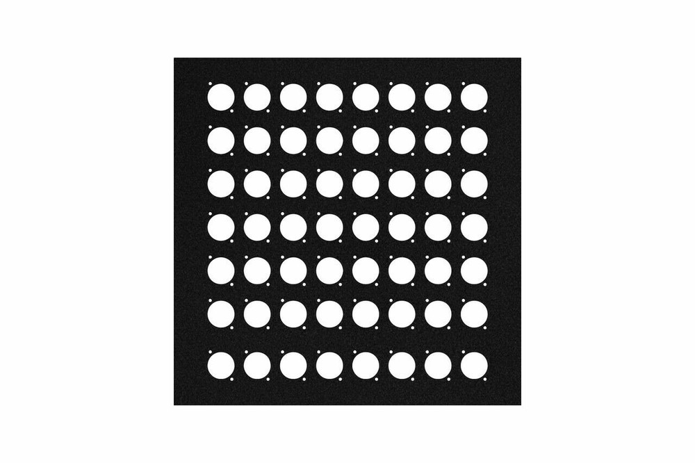12-inch Flat Metal Wall Panel with 56 Connector D-Series Holes by Elite Core