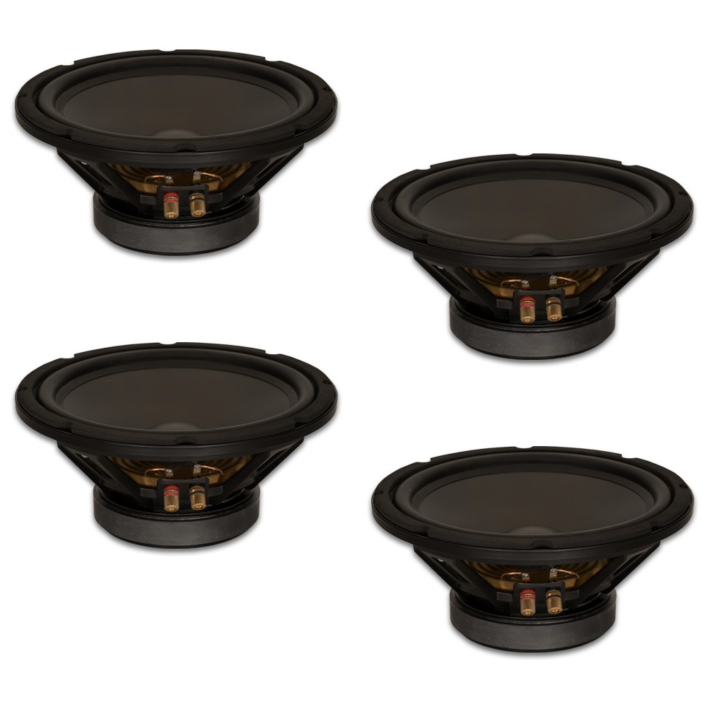 4 Goldwood Sound GW-10PC-4 Heavy Duty 4ohm 10″ Woofers 400 Watts each Speakers