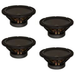 4 Goldwood Sound GW-10PC-4 Heavy Duty 4ohm 10″ Woofers 400 Watts each Speakers