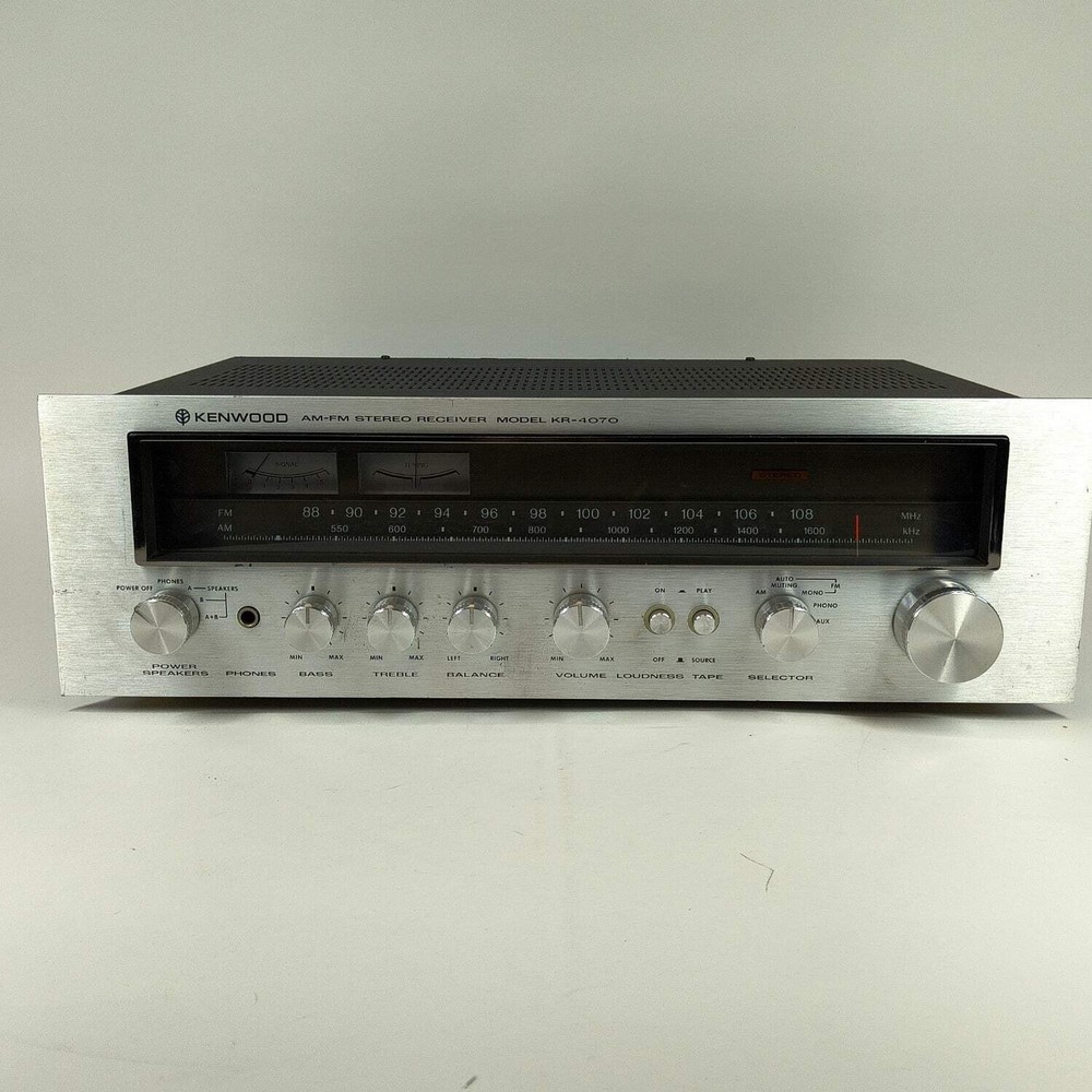 Kenwood KR4070 40W Per Channel 8 ohm 2 Channel AM FM Stereo Receiver AMPG1US1BLK