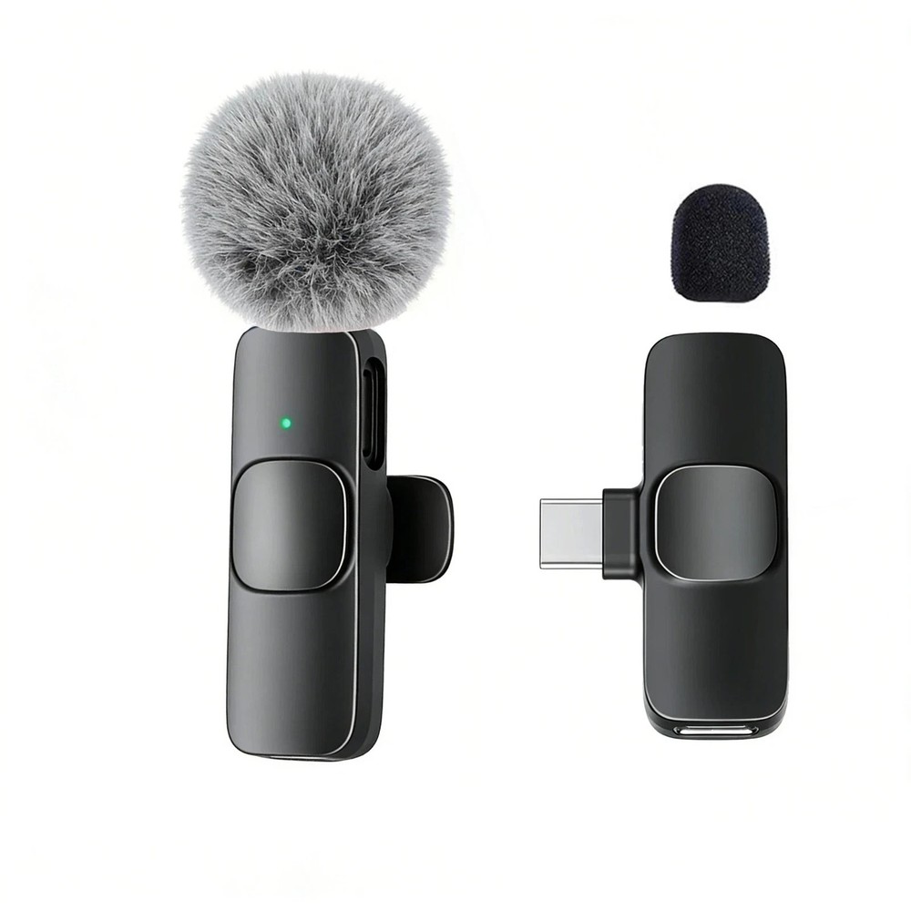 Lavalier Microphone Wireless Audio Video Recording Mini Mic For Android/iPhone