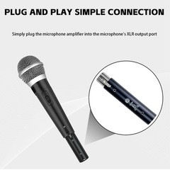Portable Dynamic Mic Preamp 35dB Gain Clean Sound 10-40KHz VLJB