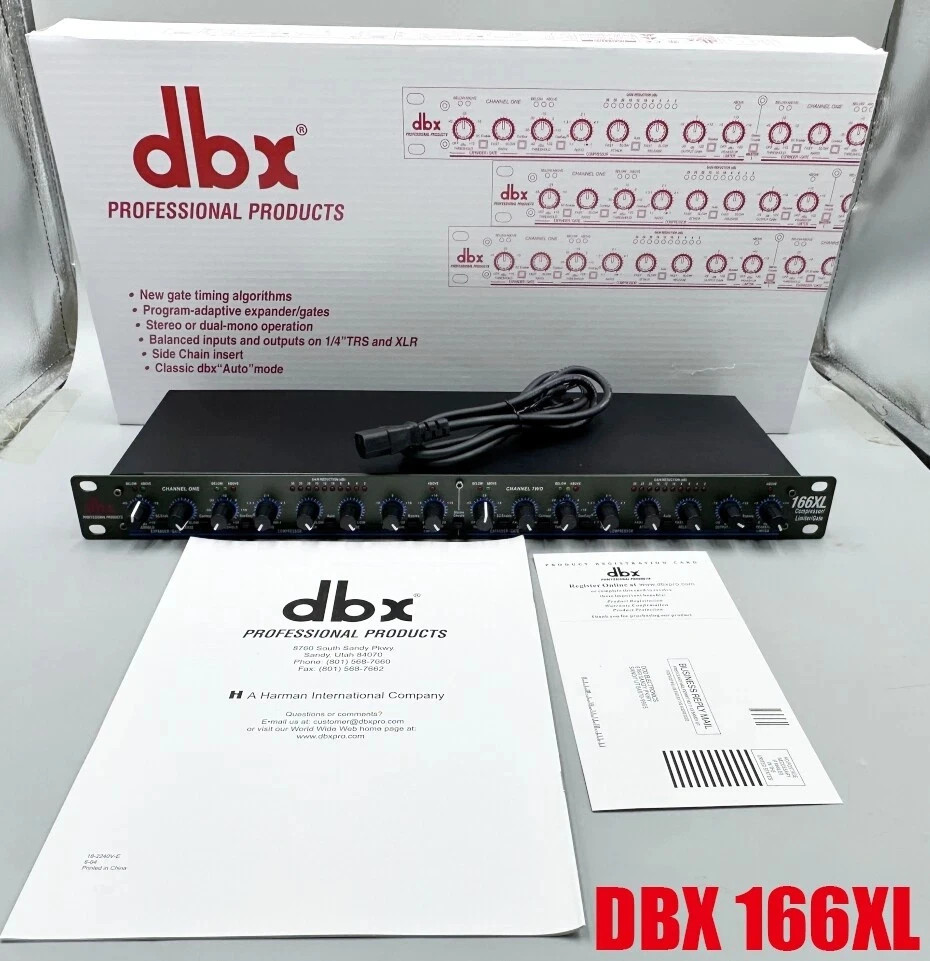 New US DBX 166XL Compressor Limiter/Gate Effects DSP Processor